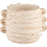 Dekoratief | Bloempot m/relief, beige, cement, 21x16x15cm | A240783 Dekoratief | Bloempot m/relief, beige, cement, 21x16x15cm | A240783