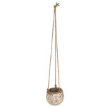 Clayre & Eef | Bloempot hangend Grijs ø 11x12/74 cm | 6CE1605S Clayre & Eef | Bloempot hangend Grijs ø 11x12/74 cm | 6CE1605S