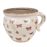 Clayre & Eef | Bloempot Binnen Beige 20x17x15 cm | 6CE1665L Clayre & Eef | Bloempot Binnen Beige 20x17x15 cm | 6CE1665L
