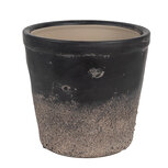 Clayre & Eef | Bloempot Binnen Zwart Bruin ø 15x14 cm | 6CE1719M Clayre & Eef | Bloempot Binnen Zwart Bruin ø 15x14 cm | 6CE1719M