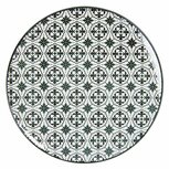 Clayre & Eef | Servies Dinerbord Wit Zwart ø 26x2 cm | 6CEFP0047 Clayre & Eef | Servies Dinerbord Wit Zwart ø 26x2 cm | 6CEFP0047