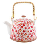 Clayre & Eef | Theepot met Filter Rood 18x14x12 cm / 700 ml | 6CETE0031 Clayre & Eef | Theepot met Filter Rood 18x14x12 cm / 700 ml | 6CETE0031