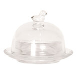 Clayre & Eef | Botervloot Transparant ø 9x7 cm | 6GL2502 Clayre & Eef | Botervloot Transparant ø 9x7 cm | 6GL2502