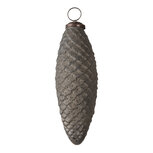 Clayre & Eef | Kerstbal XL Grijs ø 6x17 cm | 6GL3101 Clayre & Eef | Kerstbal XL Grijs ø 6x17 cm | 6GL3101