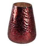 Clayre & Eef | Glazen Theelichthouder Rood ø 13x18 cm | 6GL3132 Clayre & Eef | Glazen Theelichthouder Rood ø 13x18 cm | 6GL3132
