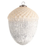 Clayre & Eef | Kerstbal XL Grijs ø 15x20 cm | 6GL3181 Clayre & Eef | Kerstbal XL Grijs ø 15x20 cm | 6GL3181
