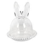 Clayre & Eef | Stolp Konijn Transparant ø 14x16 cm | 6GL3376 Clayre & Eef | Stolp Konijn Transparant ø 14x16 cm | 6GL3376