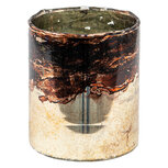 Clayre & Eef | Glazen Theelichthouder Bruin ø 11x13 cm | 6GL3595 Clayre & Eef | Glazen Theelichthouder Bruin ø 11x13 cm | 6GL3595