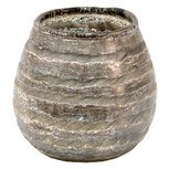 Clayre & Eef | Glazen Theelichthouder Grijs ø 10x10 cm | 6GL3596 Clayre & Eef | Glazen Theelichthouder Grijs ø 10x10 cm | 6GL3596
