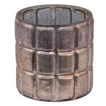 Clayre & Eef | Glazen Theelichthouder Zilverkleurig ø 10x10 cm | 6GL3606 Clayre & Eef | Glazen Theelichthouder Zilverkleurig ø 10x10 cm | 6GL3606