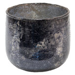 Clayre & Eef | Glazen Theelichthouder Grijs ø 13x12 cm | 6GL3612 Clayre & Eef | Glazen Theelichthouder Grijs ø 13x12 cm | 6GL3612