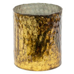 Clayre & Eef | Glazen Theelichthouder Goudkleurig ø 11x13 cm | 6GL3614 Clayre & Eef | Glazen Theelichthouder Goudkleurig ø 11x13 cm | 6GL3614