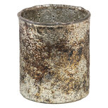 Clayre & Eef | Glazen Theelichthouder Goudkleurig ø 8x9 cm | 6GL3616 Clayre & Eef | Glazen Theelichthouder Goudkleurig ø 8x9 cm | 6GL3616