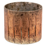 Clayre & Eef | Glazen Theelichthouder Koperkleurig ø 13x11 cm | 6GL3626 Clayre & Eef | Glazen Theelichthouder Koperkleurig ø 13x11 cm | 6GL3626