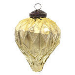 Clayre & Eef | Kerstbal Goudkleurig ø 7x8 cm | 6GL3648 Clayre & Eef | Kerstbal Goudkleurig ø 7x8 cm | 6GL3648