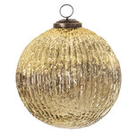 Clayre & Eef | Kerstbal Goudkleurig ø 5x5 cm | 6GL3657 Clayre & Eef | Kerstbal Goudkleurig ø 5x5 cm | 6GL3657