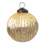 Clayre & Eef | Kerstbal Goudkleurig ø 7x7 cm | 6GL3658 Clayre & Eef | Kerstbal Goudkleurig ø 7x7 cm | 6GL3658