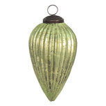 Clayre & Eef | Kerstbal Groen ø 7x12 cm | 6GL3665 Clayre & Eef | Kerstbal Groen ø 7x12 cm | 6GL3665