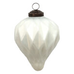 Clayre & Eef | Kerstbal Wit ø 7x8 cm | 6GL3675 Clayre & Eef | Kerstbal Wit ø 7x8 cm | 6GL3675