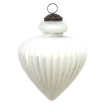 Clayre & Eef | Kerstbal Wit ø 10x11 cm | 6GL3680 Clayre & Eef | Kerstbal Wit ø 10x11 cm | 6GL3680