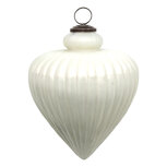 Clayre & Eef | Kerstbal XL Wit ø 17x20 cm | 6GL3681 Clayre & Eef | Kerstbal XL Wit ø 17x20 cm | 6GL3681