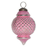 Clayre & Eef | Kerstbal Roze ø 8x10 cm | 6GL3766 Clayre & Eef | Kerstbal Roze ø 8x10 cm | 6GL3766
