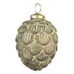 Clayre & Eef | Kerstbal Groen ø 8x10 cm | 6GL3788 Clayre & Eef | Kerstbal Groen ø 8x10 cm | 6GL3788
