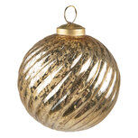 Clayre & Eef | Kerstbal Goudkleurig ø 9x10 cm | 6GL3829 Clayre & Eef | Kerstbal Goudkleurig ø 9x10 cm | 6GL3829