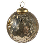 Clayre & Eef | Kerstbal Goudkleurig ø 9x11 cm | 6GL3844 Clayre & Eef | Kerstbal Goudkleurig ø 9x11 cm | 6GL3844