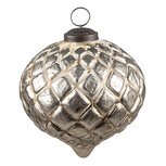 Clayre & Eef | Kerstbal Beige 9x9x9 cm | 6GL3852 Clayre & Eef | Kerstbal Beige 9x9x9 cm | 6GL3852