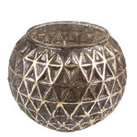 Clayre & Eef | Theelichthouder Zilverkleurig ø 13x10 cm | 6GL3903 Clayre & Eef | Theelichthouder Zilverkleurig ø 13x10 cm | 6GL3903