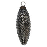 Clayre & Eef | Kerstbal Zwart ø 6x17 cm | 6GL3924 Clayre & Eef | Kerstbal Zwart ø 6x17 cm | 6GL3924