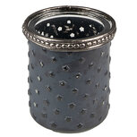 Clayre & Eef | Glazen Theelichthouder Grijs ø 6x7 cm | 6GL3967 Clayre & Eef | Glazen Theelichthouder Grijs ø 6x7 cm | 6GL3967