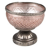 Clayre & Eef | Glazen Theelichthouder Roze ø 11x10 cm | 6GL3982 Clayre & Eef | Glazen Theelichthouder Roze ø 11x10 cm | 6GL3982