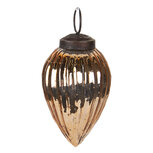 Clayre & Eef | Kerstbal Goudkleurig ø 6x10 cm | 6GL4021 Clayre & Eef | Kerstbal Goudkleurig ø 6x10 cm | 6GL4021