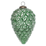 Clayre & Eef | Kerstbal Groen ø 10x16 cm | 6GL4044 Clayre & Eef | Kerstbal Groen ø 10x16 cm | 6GL4044