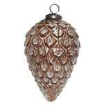 Clayre & Eef | Kerstbal Bruin ø 10x16 cm | 6GL4045 Clayre & Eef | Kerstbal Bruin ø 10x16 cm | 6GL4045