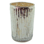 Clayre & Eef | Glazen Theelichthouder Zilverkleurig ø 6x9 cm | 6GL4215ZI Clayre & Eef | Glazen Theelichthouder Zilverkleurig ø 6x9 cm | 6GL4215ZI