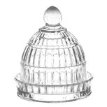 Clayre & Eef | Stolp Transparant ø 9x10 cm | 6GL4218 Clayre & Eef | Stolp Transparant ø 9x10 cm | 6GL4218