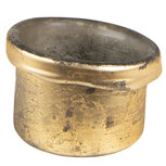 Clayre & Eef | Glazen Theelichthouder Goudkleurig ø 8x6 cm | 6GL4276 Clayre & Eef | Glazen Theelichthouder Goudkleurig ø 8x6 cm | 6GL4276
