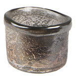 Clayre & Eef | Glazen Theelichthouder Bruin ø 8x6 cm | 6GL4278 Clayre & Eef | Glazen Theelichthouder Bruin ø 8x6 cm | 6GL4278