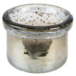 Clayre & Eef | Glazen Theelichthouder Groen ø 9x6 cm | 6GL4279 Clayre & Eef | Glazen Theelichthouder Groen ø 9x6 cm | 6GL4279