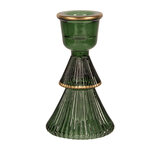 Clayre & Eef | Kandelaar Groen ø 6x10 cm | 6GL4396GR Clayre & Eef | Kandelaar Groen ø 6x10 cm | 6GL4396GR