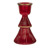 Clayre & Eef | Kandelaar Rood ø 6x10 cm | 6GL4396R Clayre & Eef | Kandelaar Rood ø 6x10 cm | 6GL4396R