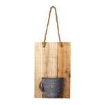 Clayre & Eef | Decoratie Broodplank met Vaas Bruin 18x11x28 cm | 6H2045 Clayre & Eef | Decoratie Broodplank met Vaas Bruin 18x11x28 cm | 6H2045