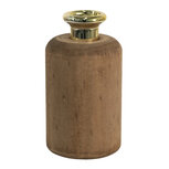 Clayre & Eef | Decoratie Vaas Bruin ø 9x17 cm | 6H2114 Clayre & Eef | Decoratie Vaas Bruin ø 9x17 cm | 6H2114