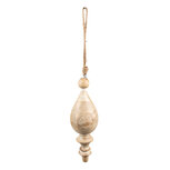 Clayre & Eef | Decoratie Hanger Beige ø 7x23 cm | 6H2242 Clayre & Eef | Decoratie Hanger Beige ø 7x23 cm | 6H2242
