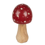 Clayre & Eef | Decoratie Paddenstoel Rood Bruin ø 6x13 cm | 6H2309M Clayre & Eef | Decoratie Paddenstoel Rood Bruin ø 6x13 cm | 6H2309M
