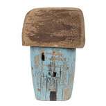 Clayre & Eef | Decoratie Huisje Blauw Bruin 6x4x10 cm | 6H2338 Clayre & Eef | Decoratie Huisje Blauw Bruin 6x4x10 cm | 6H2338
