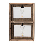 Clayre & Eef | Fotolijst met Klemmen Bruin 20x3x30 cm | 6H2363 Clayre & Eef | Fotolijst met Klemmen Bruin 20x3x30 cm | 6H2363